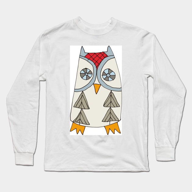 Folk style bird Long Sleeve T-Shirt by Jonesyinc